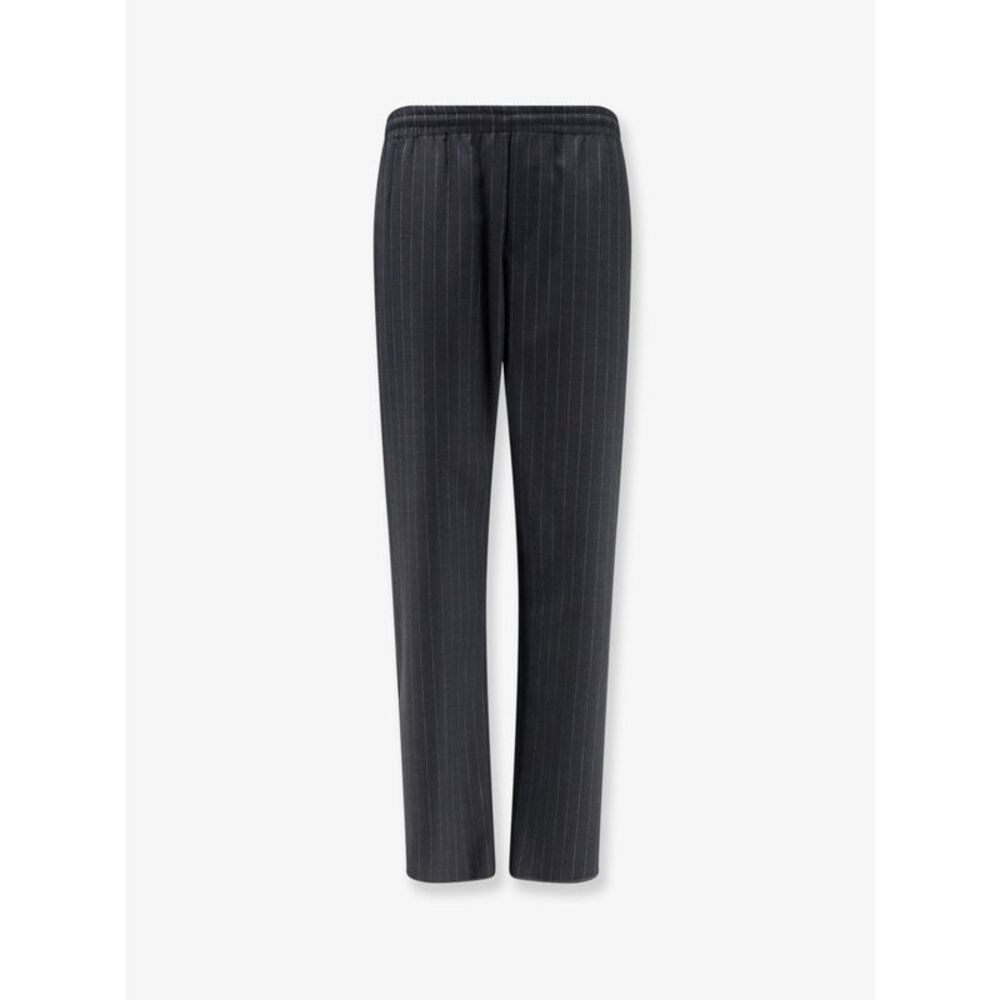 Burberry Men Wool Trousers With Drawstring